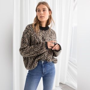 & Other Stories Leopard Print Sweater